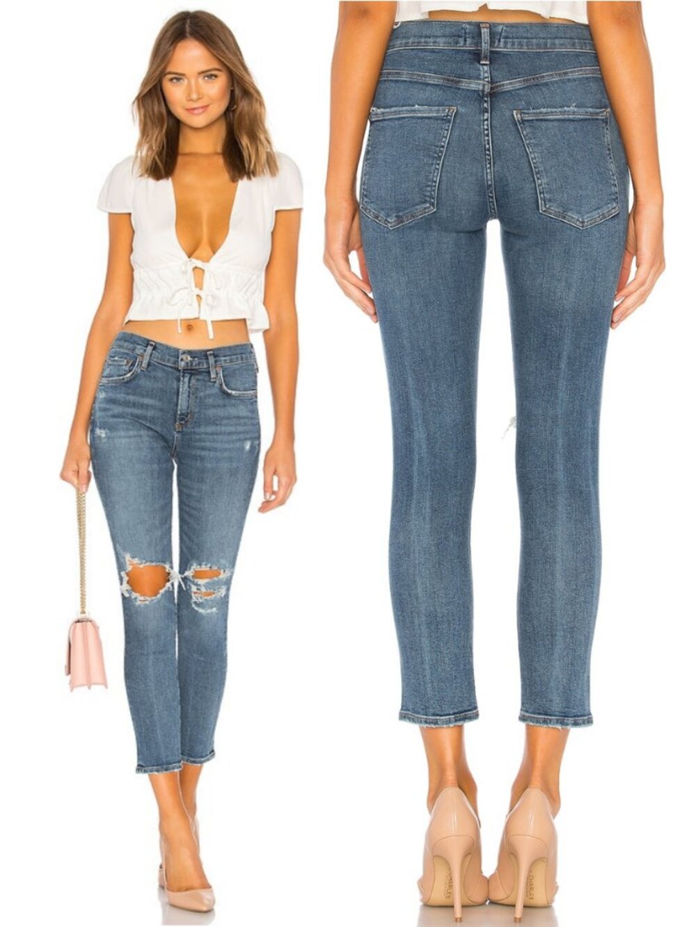 Agolde Sophie High Rise Skinny Crop